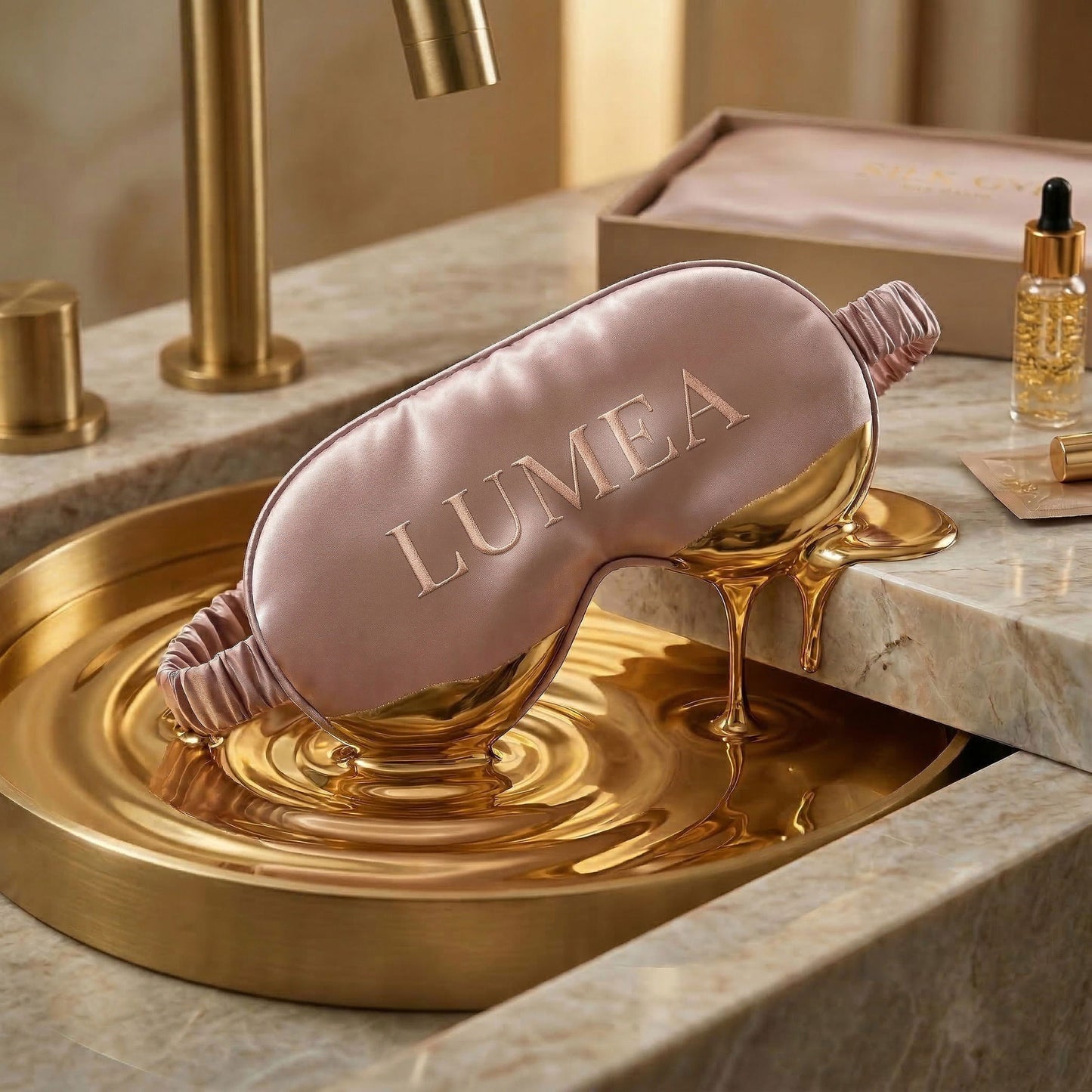 LUMEA Satin-Schlafmaske · Ultraweich · Verstellbar
